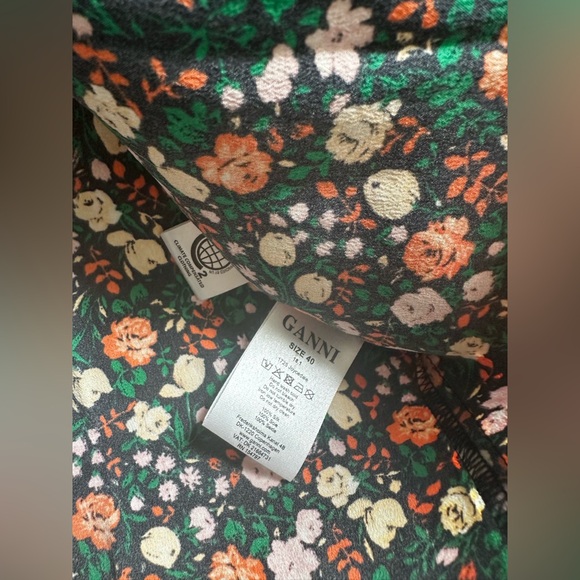 GANNI multicolor silk Joycedale Blouse, size M (EU 40) - Picture 10 of 14
